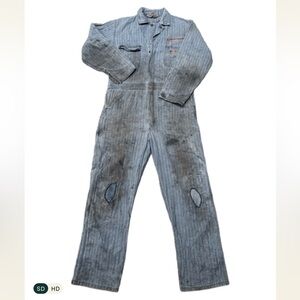 VTG Big Mac JC Penny Herringbone Coveralls Carpenter Workwear Jumpsuit